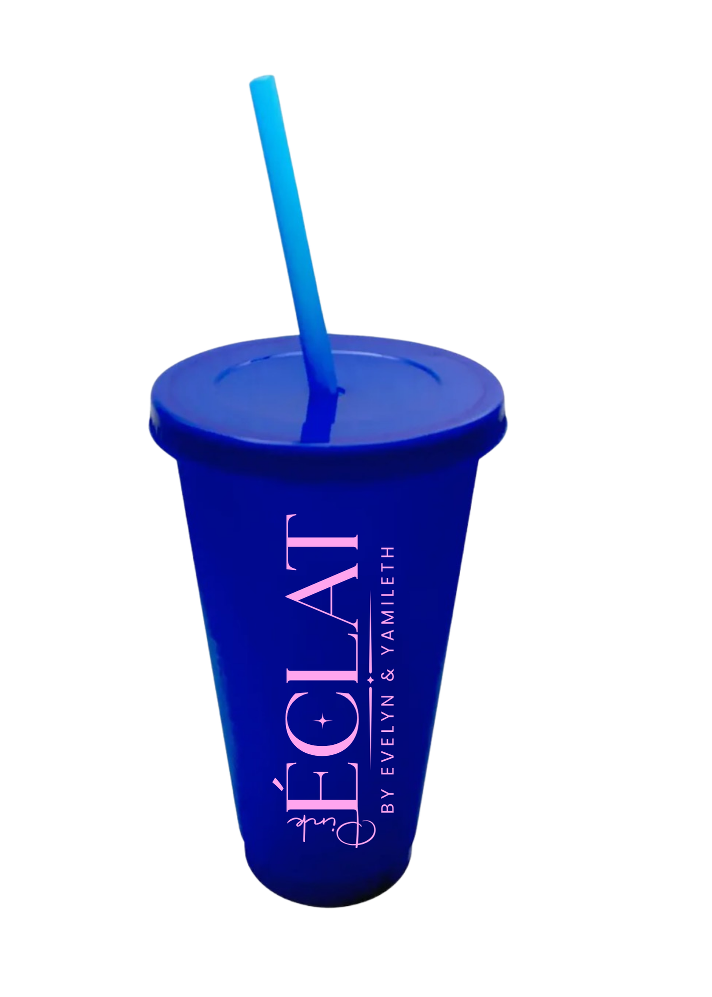 24OZ REUSABLE PLASTIC CUPS WITH LID & STRAW