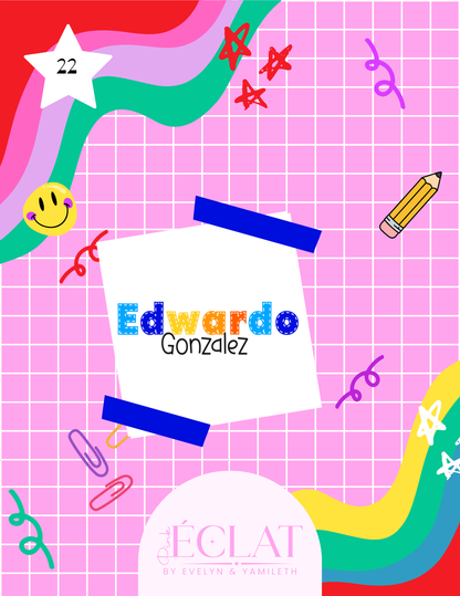 Personalized Back-to-School Name File – Digital Download