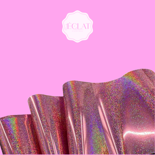 PINK HOLOGRAPHIC DOT TONER REACTIVE FOIL