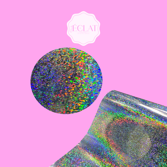 SILVER DOTS HOLOGRAPHIC TONER REACTIVE FOIL