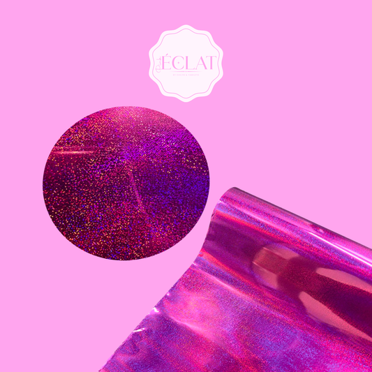 FUSCIA DOT HOLOGRAPHIC TONER REACTIVE FOIL