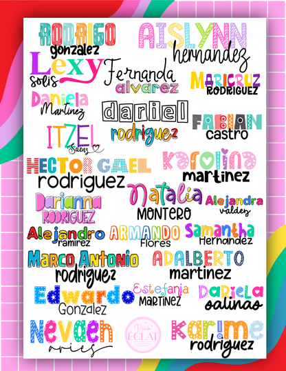 Personalized Back-to-School Name File – Digital Download