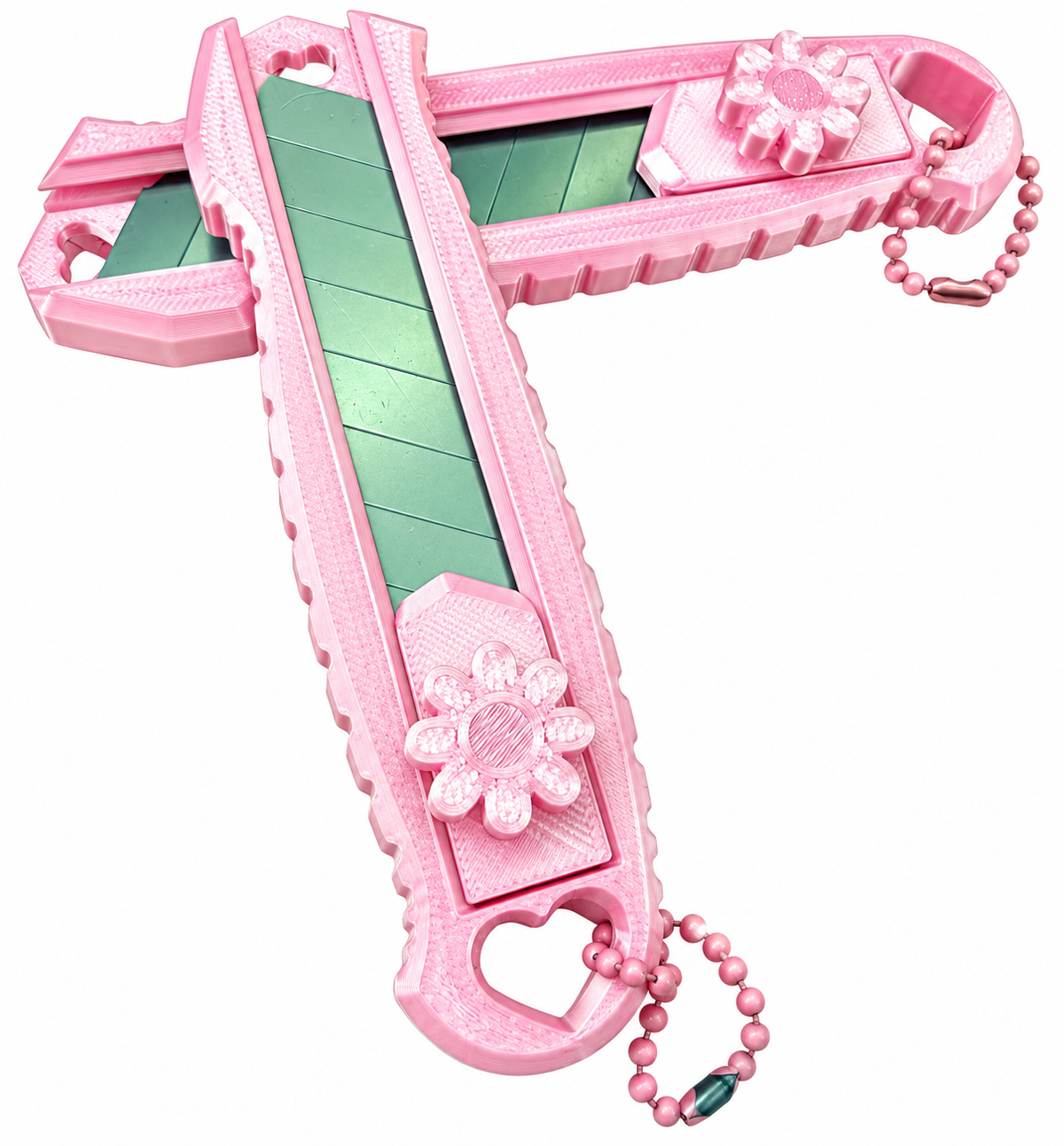 Pink Flower Utility Knife – Retractable Box Cutter
